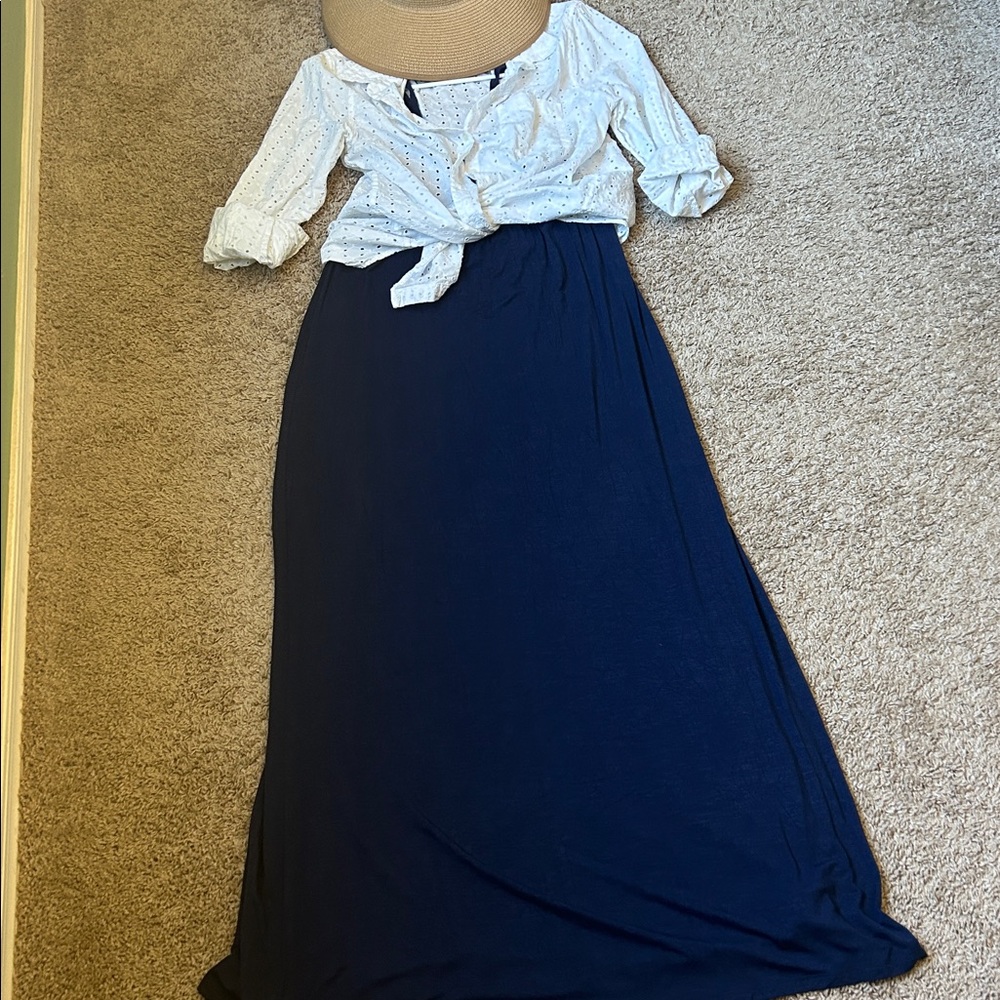 Old Navy Deep Blue Maxi Dress size L